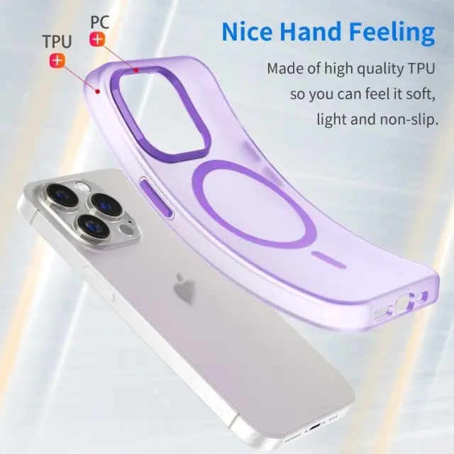 Frosted MagSafe Θήκη για iPhone 16 Pro Max- Dark Purple OEM 2