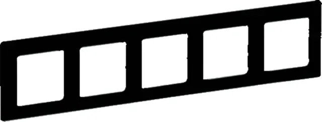 5 GANG PLATE MAT BLACK VALENA LIFE