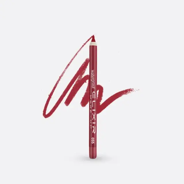 Elixir Make-Up Waterproof Lip Liner Αδιάβροχο Μολύβι Χειλιών, 055 Burgundy