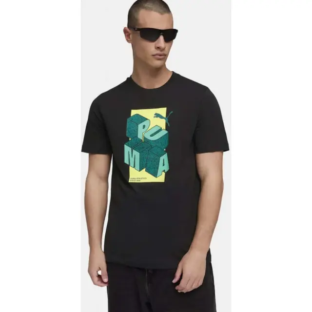 Puma Men's Graphic Tee Μαύρο 691782-01 (Puma) - XLarge