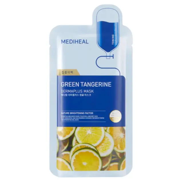 Mediheal Dermaplus Green Tangerine Mask - Μάσκα με Πράσινο Μανταρίνι για ενυδάτωση και ομοιόμορφο τόνο