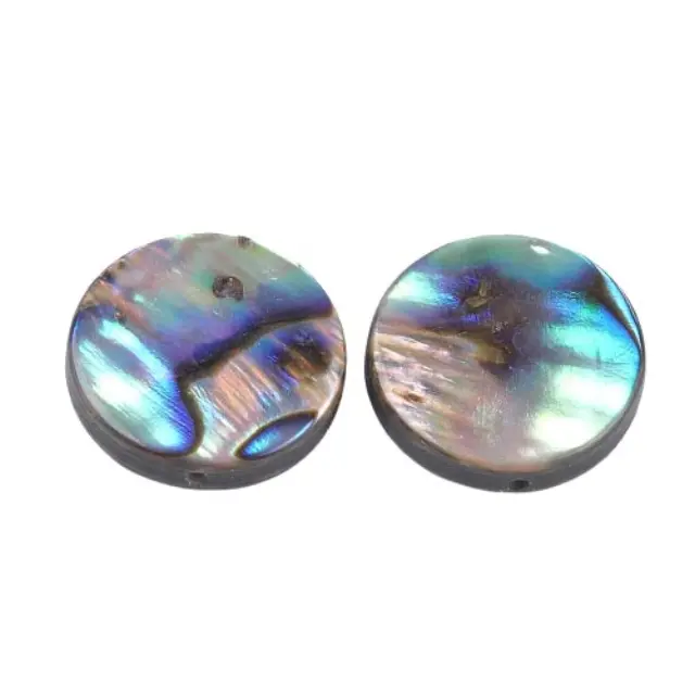 Χάντρα Abalone Shell Flat Coin 12x3mm - 3τεμ