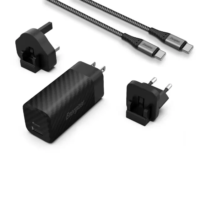 Φορτιστής Ταξιδίου Energizer A90MUC με έξοδο USB-C/USB-A 90W Καλώδιο USB-C/USB-C Μαύρο 3
