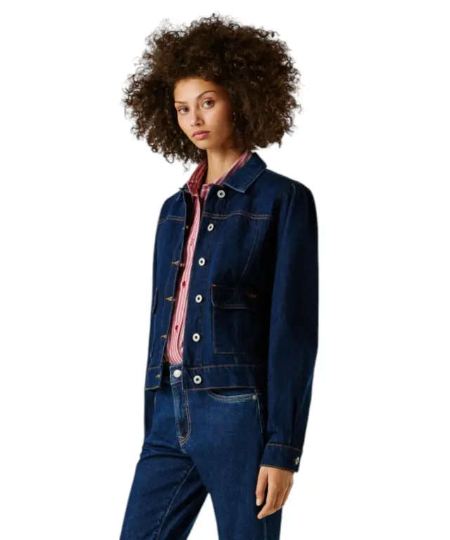 Pepe Jeans - Γυναικείο Τζιν Τζάκετ regular fit denim Sunny PL4024407-000 Μπλε Σκούρο 3