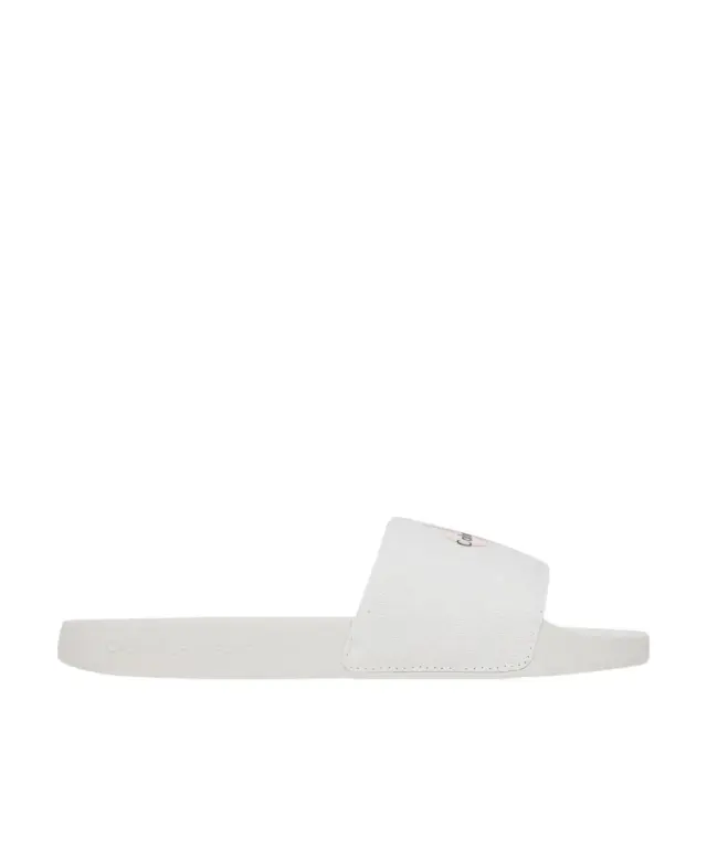 Calvin Klein – Γυναικείες Παντόφλες Monogram Wn Logo YW0YW01967-YAF Λευκό - 40