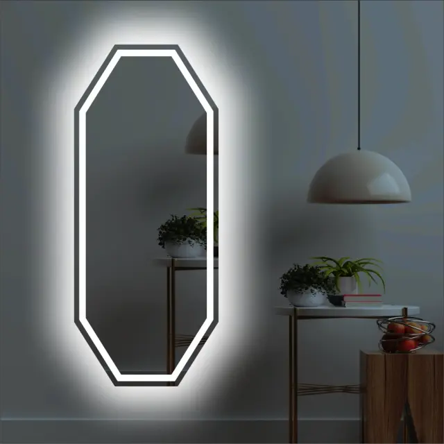 Stewehome Καθρέφτης LED Οκταγωνικού Σχεδιασμού 55x130x4 cm 3