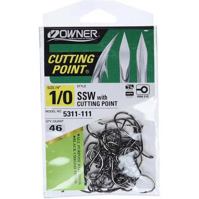 Αγκίστρια Owner Cutting Point SSW 5311 Black Chrome 1/0 – 9/0 #1/0