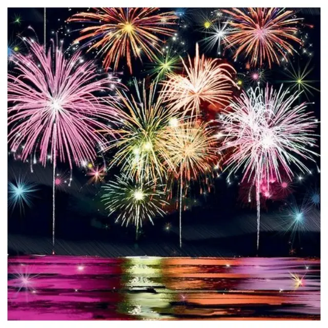 Χαρτοπετσέτα για Decoupage χριστουγεννιάτικη, Fireworks, 1 τεμ