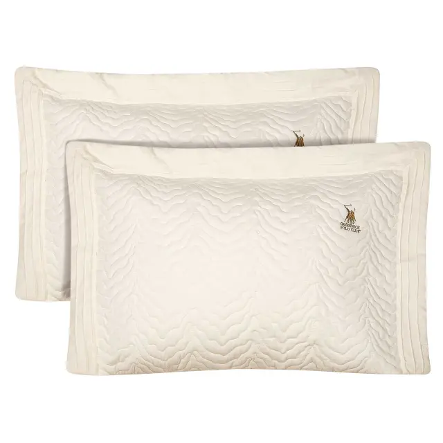 Ζεύγος Μαξιλαροθήκες 50x70+8 Oxford Classic Greenwich Polo Club 2352 Ecru 100% Microfiber