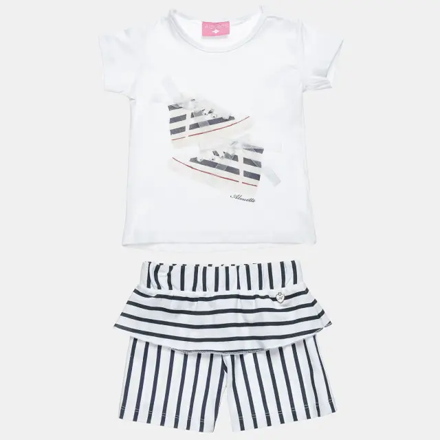 Σετ μπλούζα με σορτς σε navy look