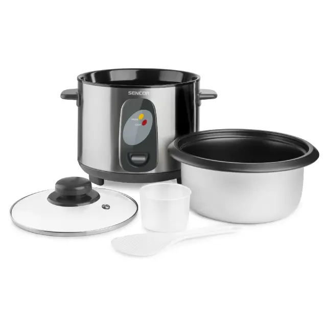 Ατμομάγειρας Ρυζιού Rice Cooker 1lt Stainless Steel Sencor SRM 1000SS Ασημί 3