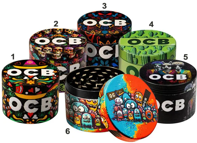 OCB Grinder Τρίφτης «Bunt» 43mm - 4 Parts Διάφορα Σχέδια.