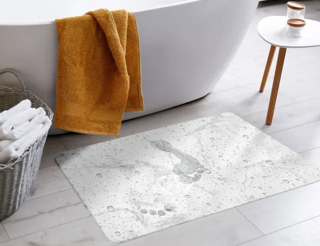 Απορροφητικό Πατάκι Μπάνιου Aqua Douceur d'intérieur από διατομίτη, με διαστάσεις 50x70cm 1801817 3