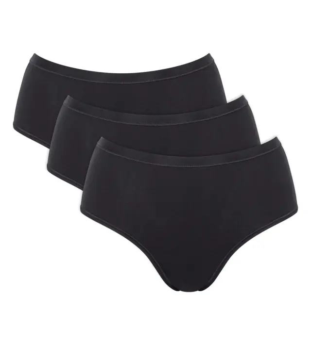 Sloggi Σλιπ Midi Go Daily Cotton 3-Pack Μαύρο 2