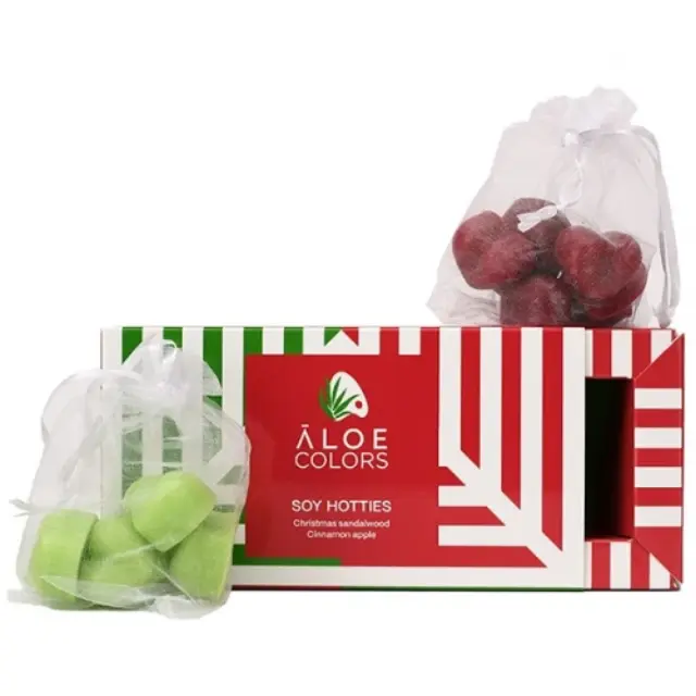 Aloe+ Colors Soy Hotties Box, Σετ με Χριστουγεννιάτικα Αρωματικά Κεριά για Αρωματιστές 14 x 5gr