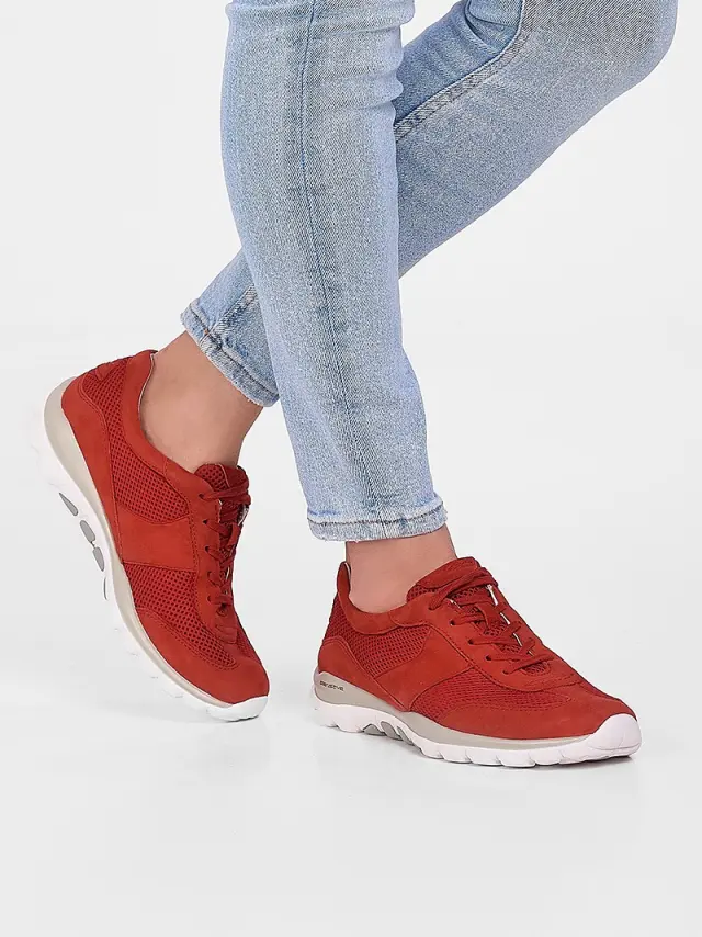 Gabor Sneakers Γυναικείο ύφασμα/δέρμα Nubuck Κόκκινο GAB/66966 68-FLAME - 36 2