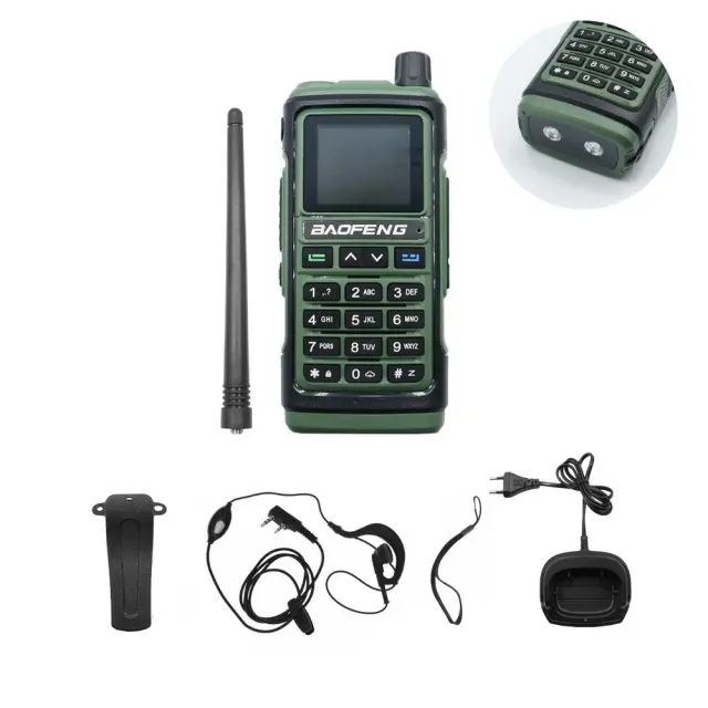 Ασύρματος Φορητός Πομποδέκτης VHF – UHF 5W 1 τμχ BAOFENG BF-UV17 Πράσινο