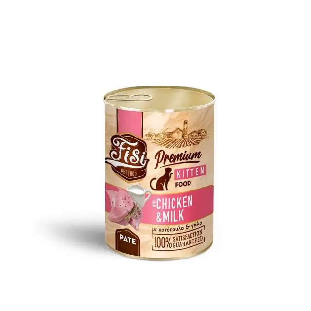 Fisi Cat Kitten Κοτόπουλο & Γάλα σε Πατέ 400gr