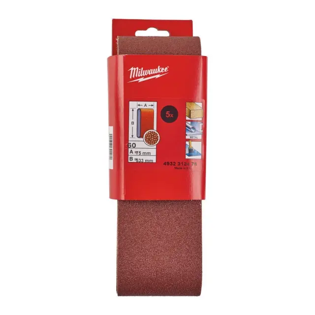 Milwaukee 4932312476 - ΤΑΙΝΙΑ ΛΕΙΑΝΣΗΣ 5τμχ Κ60 75x533mm MW
