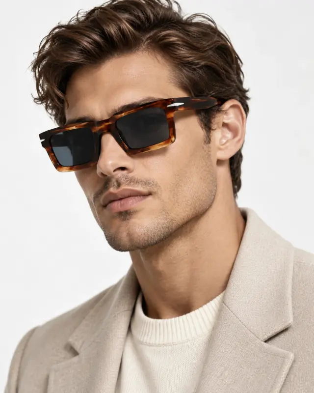 David Beckham DB 7126/S EX4/KU Ανδρικά Γυαλιά Ηλίου Καφέ Ταρταρούγα με Μπλε Φακούς - 51 mm 2
