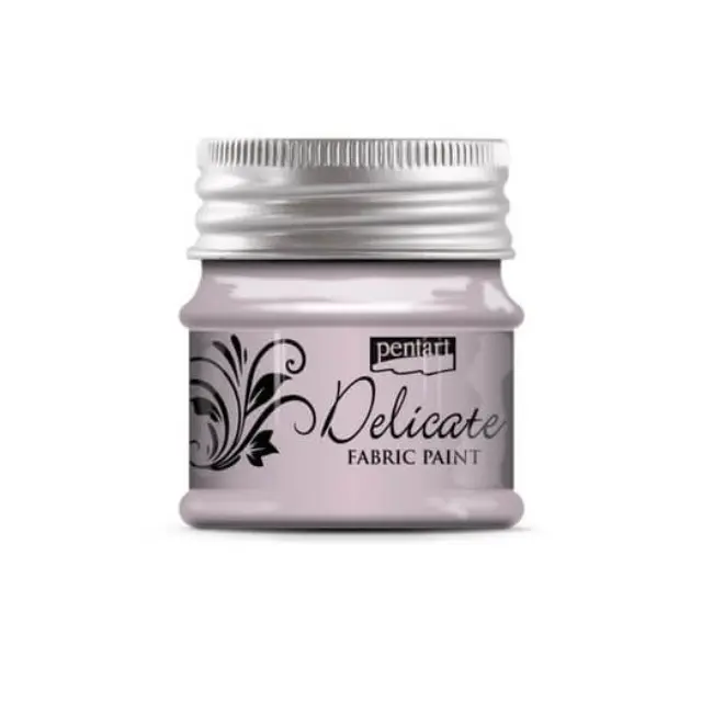 Delicate για ύφασμα Fabric paint metallic 50ml Pentart - Purlish Silver