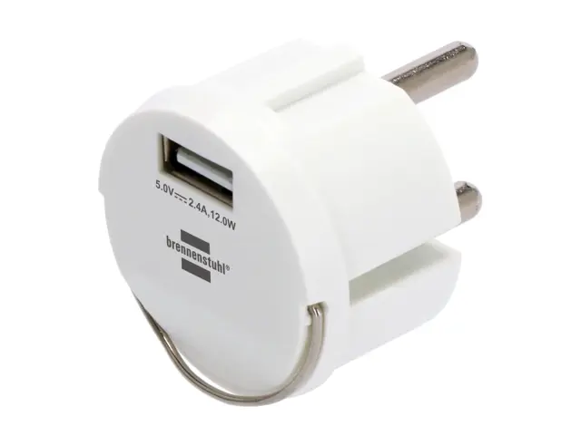 Αντάπτορας μετατροπής USB-Α σε φις πρίζας Brennenstuhl - Λευκό150163