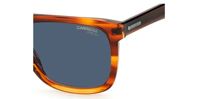 Carrera 267/S 573/KU Unisex Γυαλιά Ηλίου με Καφέ Κοκκάλινο Σκελετό και Μπλε Φακό 3
