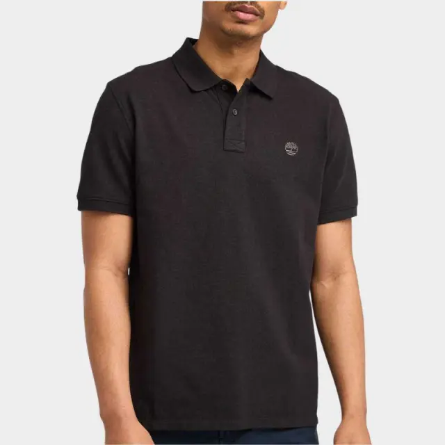 Timberland - Ανδρικό T-shirt Polo με Λογότυπο TB0A6VDP-001 Μαύρο - XL