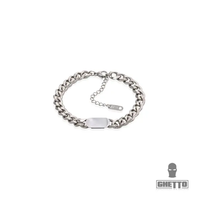 Ghetto Cuban Link Chain Bracelet SS Silver