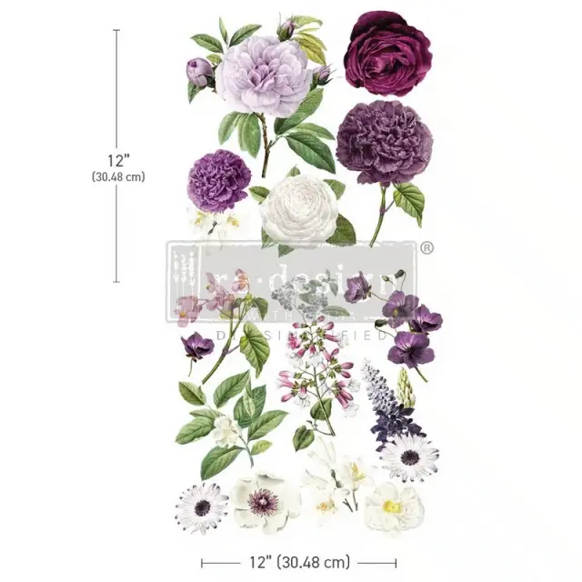 Χαρτί Decor Transfer Prima Re-Design, Majestic Blooms, 30,5x30,5cm, 2 τεμ.