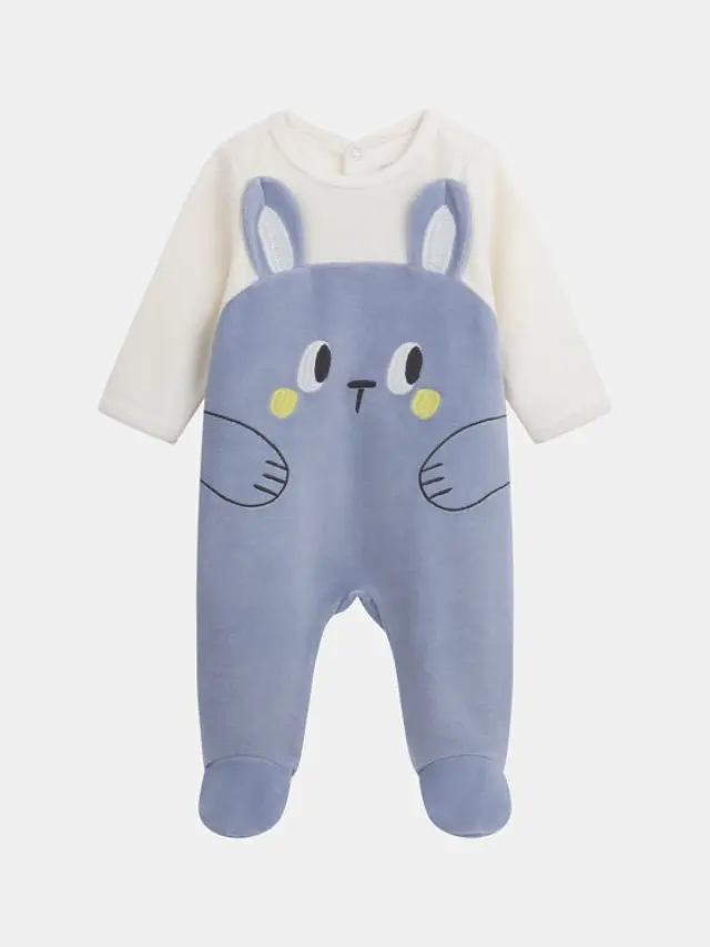 Βρεφική Πιτζάμα για Αγόρια Playful Bunny ΛΕΥΚΟ