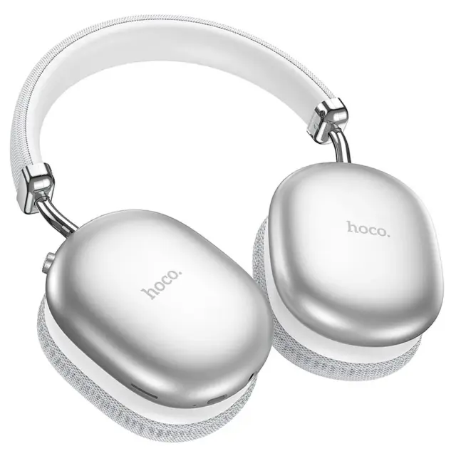 Wireless Ακουστικά Stereo Hoco W35 Max Joy V5.3 800mAh με υποδοχή Micro SD και AUX Ασημί 2
