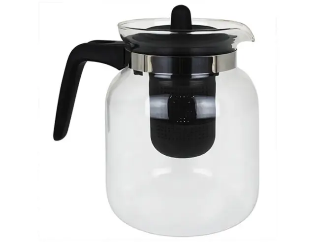 Τσαγιέρα Excellent Houseware γυάλινη με χωρητικότητα 1.5L και καπάκι C80652130 2