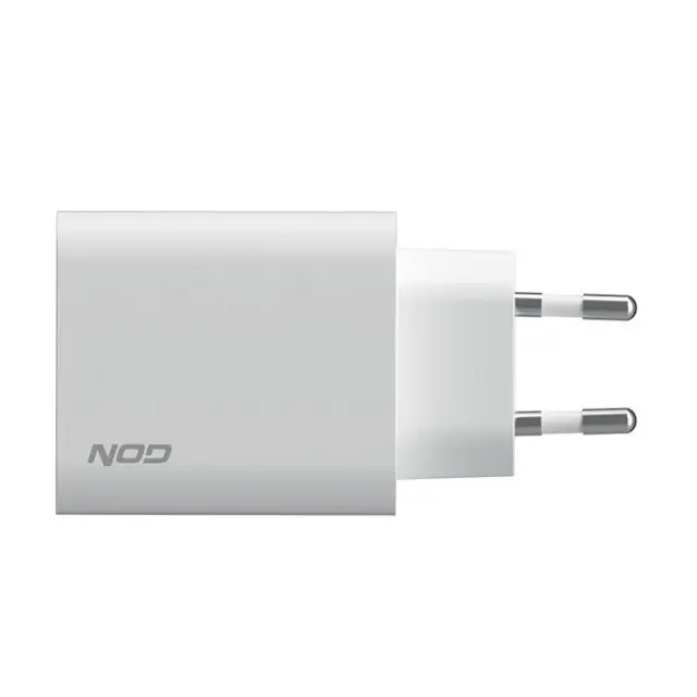 Universal οικιακός φορτιστής USB-A QC3.0 & USB-C PD3.0 30W, σε λευκό χρώμα. 3