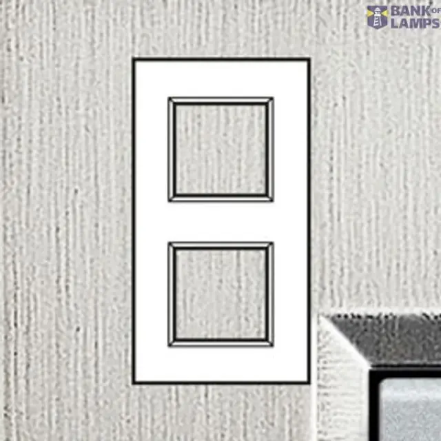 Cover Plate LivingLight 2×2 Modules Layout, 71MM, Brushed Steel, Stainless steel