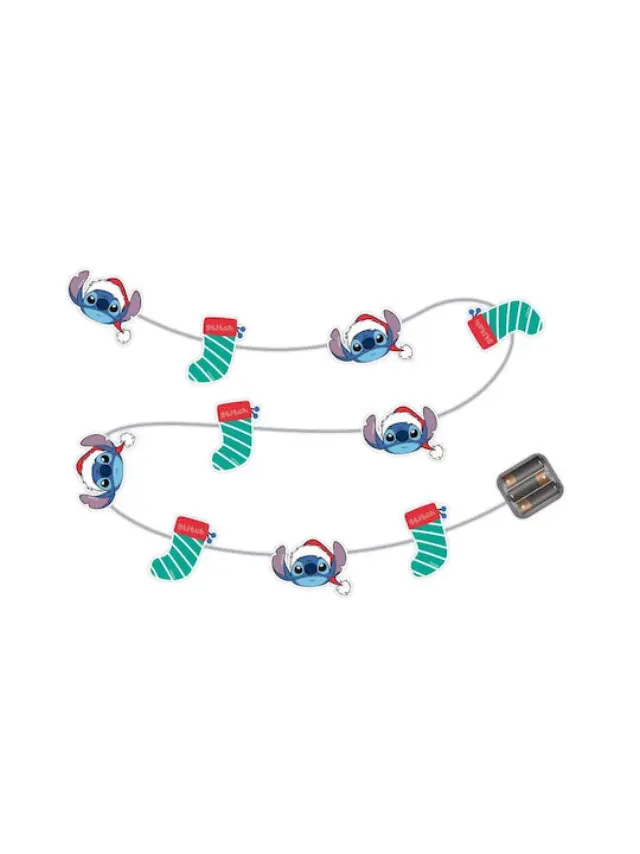 Γιρλάντα με LED λαμπάκια Disney Stitch Christmas Lighted Garland - 10 LED - 1,65m