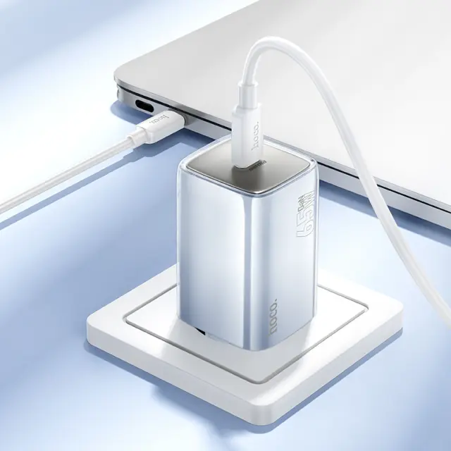 Hoco Φορτιστής με Θύρα USB-C Χωρίς Καλώδιο 65W Μπλε N48 3