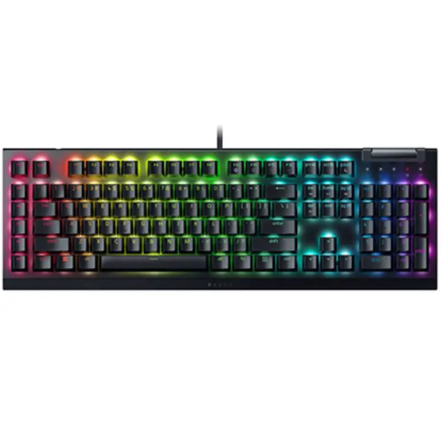 Razer BlackWidow V4 X – RGB Gaming Mechanical Keyboard – Macro Keys – Yellow Lineair Switches
