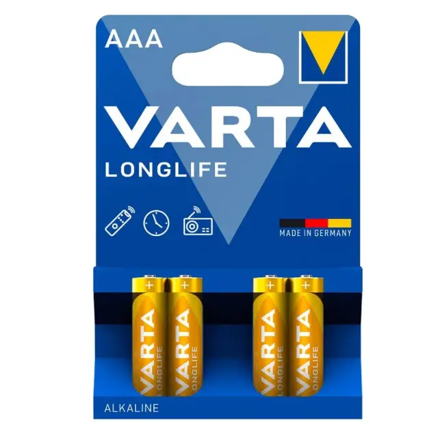 Αλκαλικές Μπαταρίες AAA 1.5V Varta LongLife 4 Τεμ 4103 4103101414