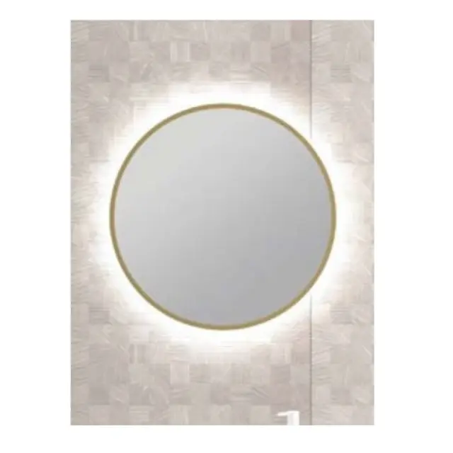 Chroma Στρογγυλός Καθρέπτης Μπάνιου Led 60cm Χρυσός 2
