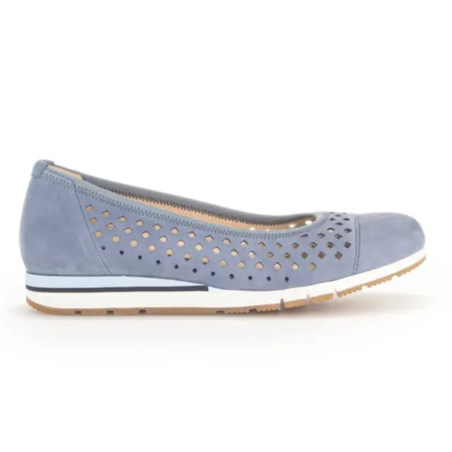 Gabor Μπαλαρίνες Γυναικείο δέρμα Nubuck Μπλέ GAB/22412 26-HEAVEN