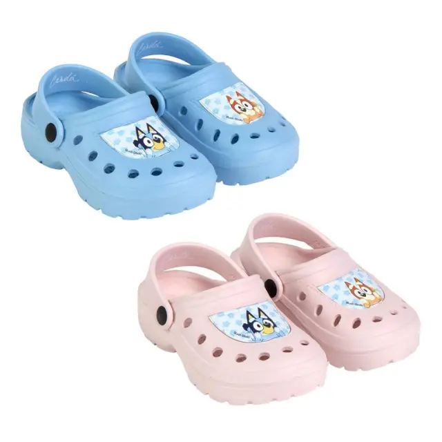 Disney Bluey Παντόφλες Παιδικές τύπου clog Ροζ Ροζ 3