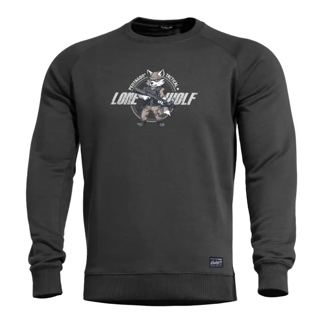 HAWK SWEATER "LONE WOLF" | K09019-LO 01-Black