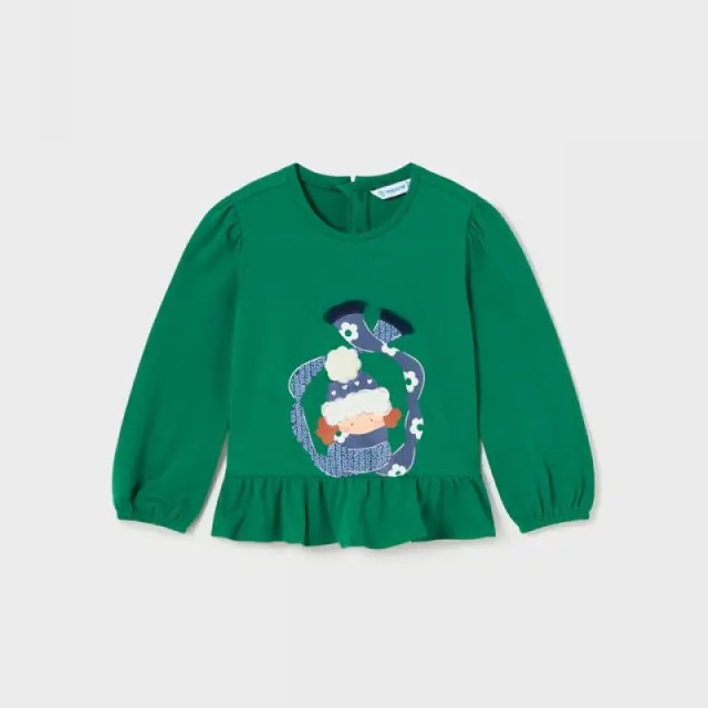 Baby 6 μηνών έως 4 ετών Μπλούζα βολάν Better Cotton πεύκο - 12M