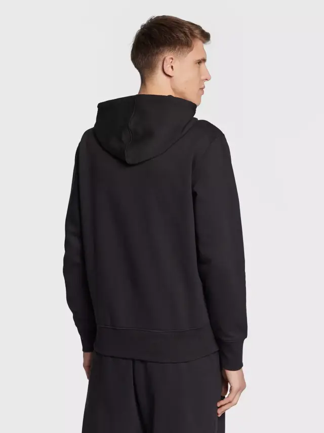 Calvin Klein - Ανδρικό Φούτερ με Κουκούλα και Τσέπες Institutional J30J322894-BEH Μαύρο - XL 3