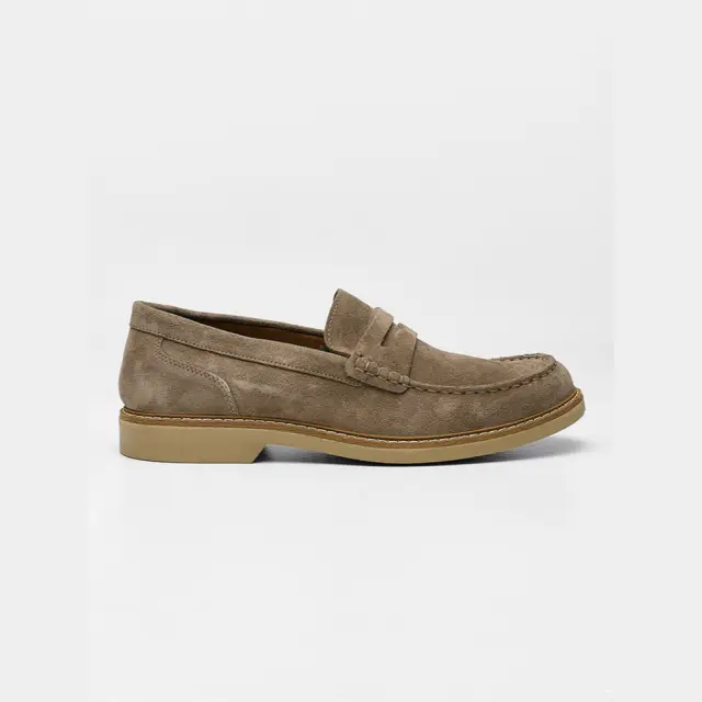Imac Μοκασίνια-Loafers Ανδρικό δέρμα Nubuck Γκρί IMA/750520 PEWTER