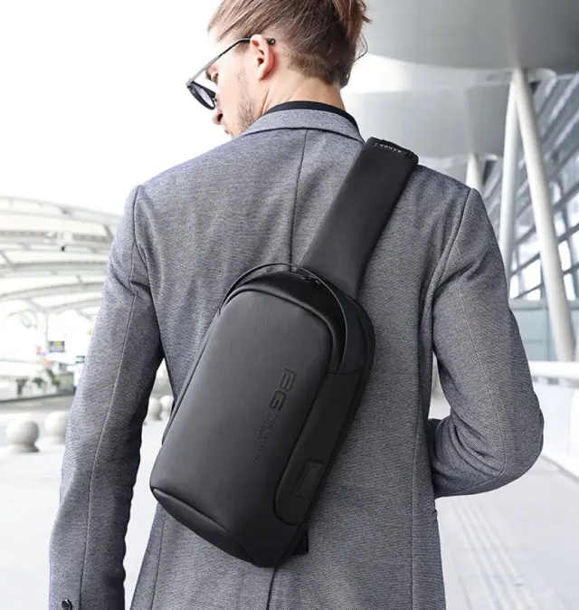 Σακίδιο χιαστί Sling Bag BANGE 7221 Μαύρο 2