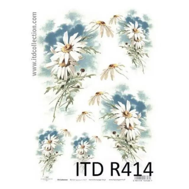 Ριζόχαρτο ITD, 21x29cm, Μαργαρίτες, R414