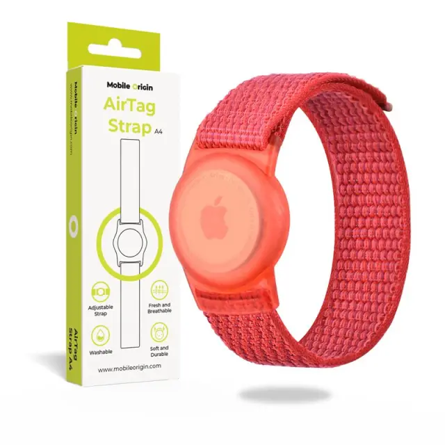 Mobile Origin AirTag Strap, red