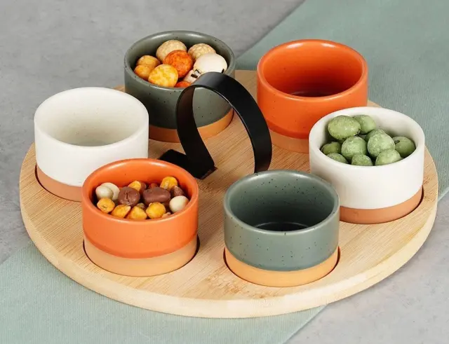 Ορντεβιέρα Σερβιρίσματος Excellent Houseware με 6 μπολ και δίσκο - 7 τεμάχια 210001040 3